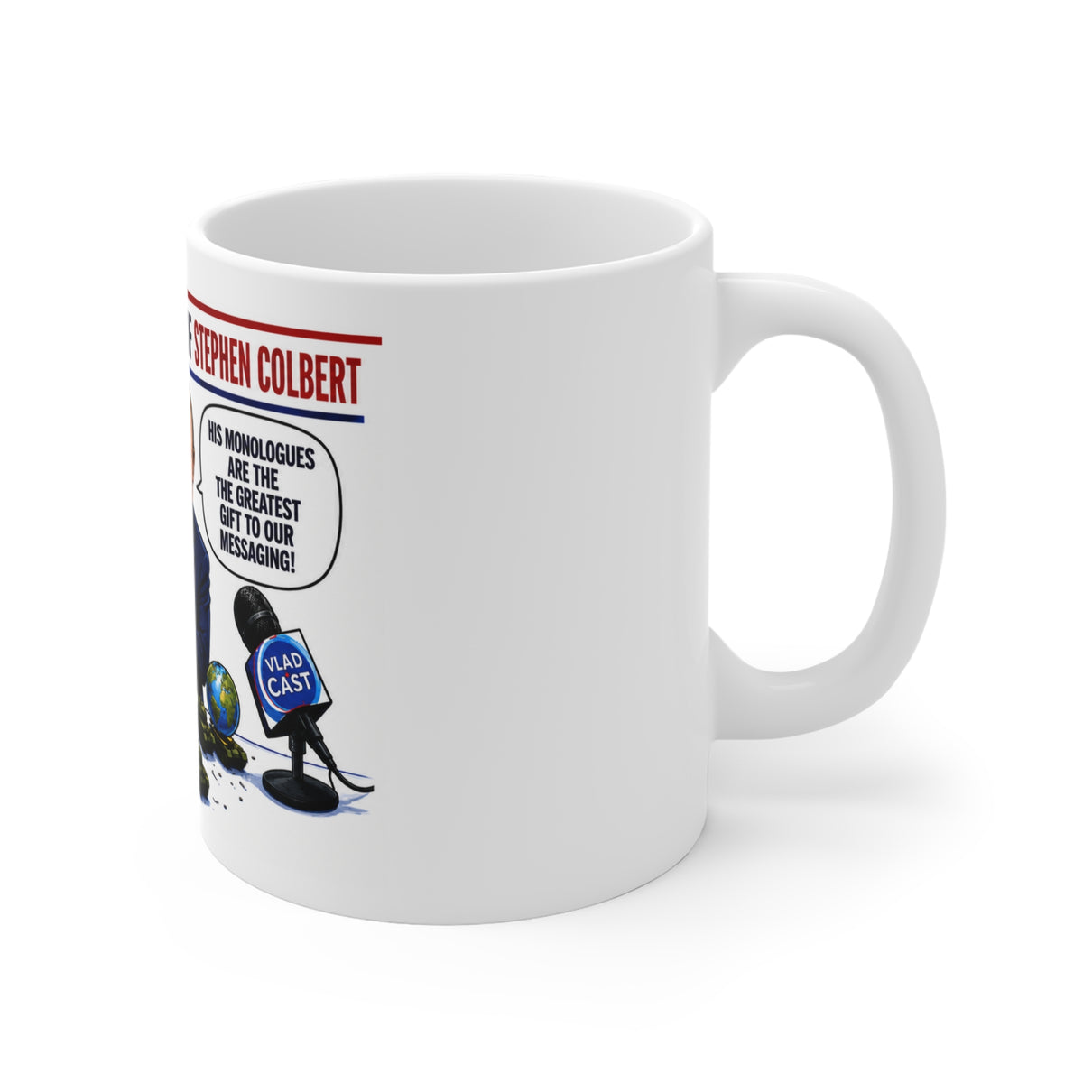 Putin's 5-Star Review of Stephen Colbert Mug | Political Satire Cup