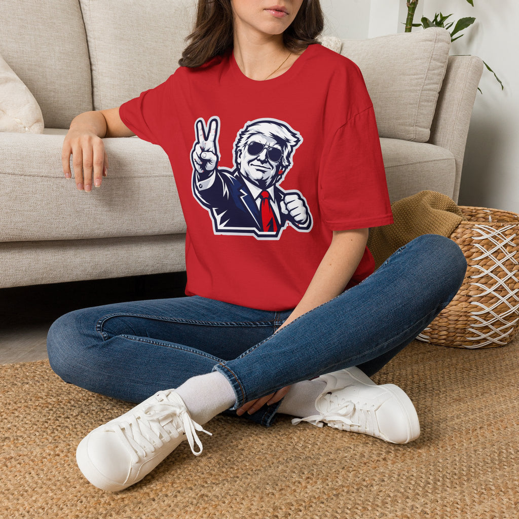 Vintage President Trump Peace Sign T-Shirt — Patriotic Trump Graphic Tee