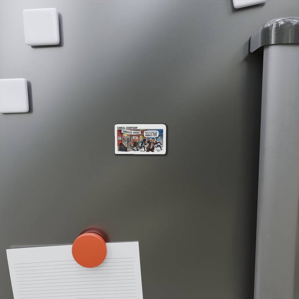 Conservative Dating  comic magnet | Die-cut refrigerator magnet, political satire