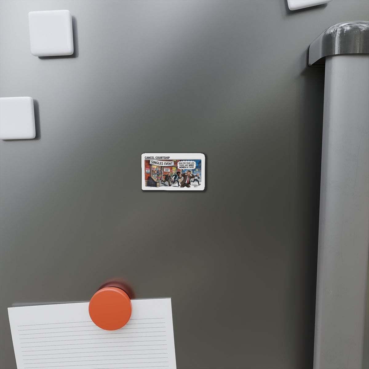 Conservative Dating  comic magnet | Die-cut refrigerator magnet, political satire