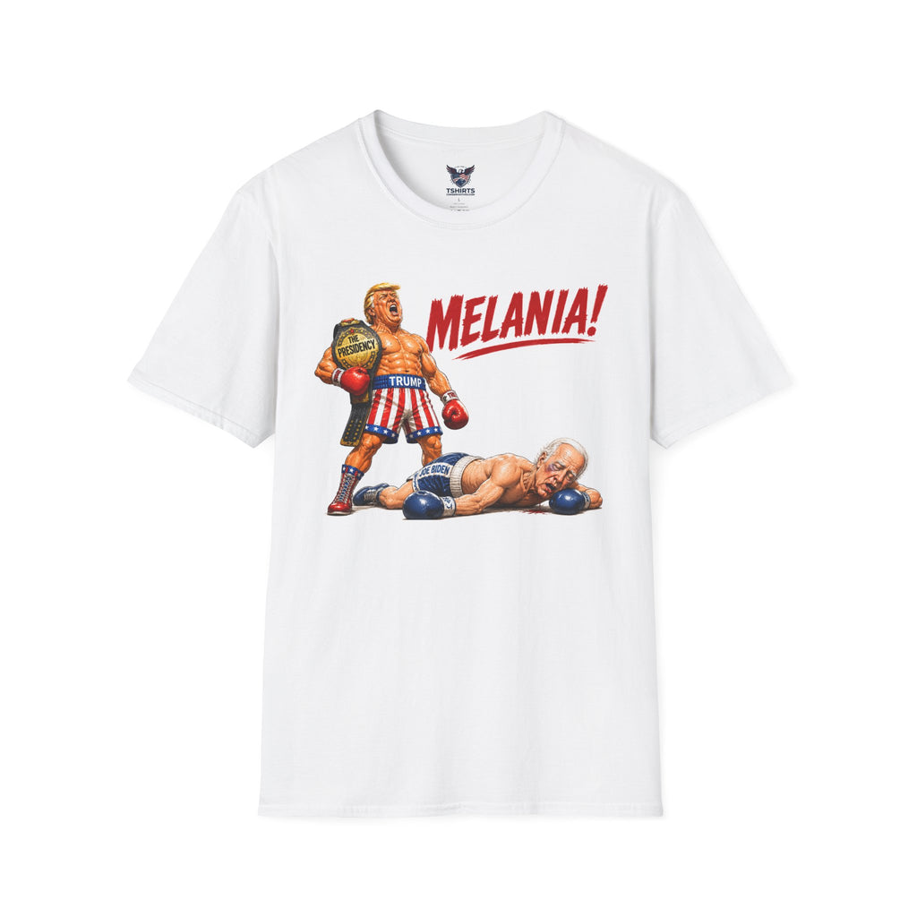 Graphic T-Shirt – Boxing Champion Design with "MELANIA!" Slogan