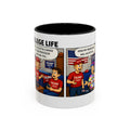 "College Life" Trump 2024 Political Comic Accent Coffee Mug – Funny Conservative Campus Humor Gag Gift