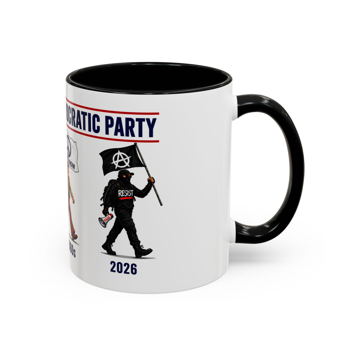 This Coffee Mug Offers a Humorous View of the Devolving Democratic Party. Accent Coffee Mug (11, 15oz)