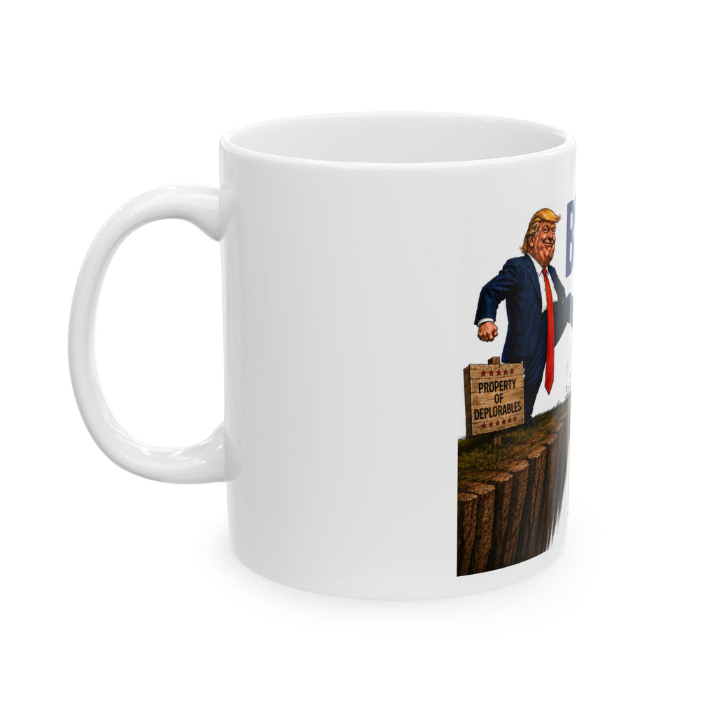 Bye Bye Rosie Political Coffee Mug — Trump Cartoon Goodbye Gift (11oz & 15oz)