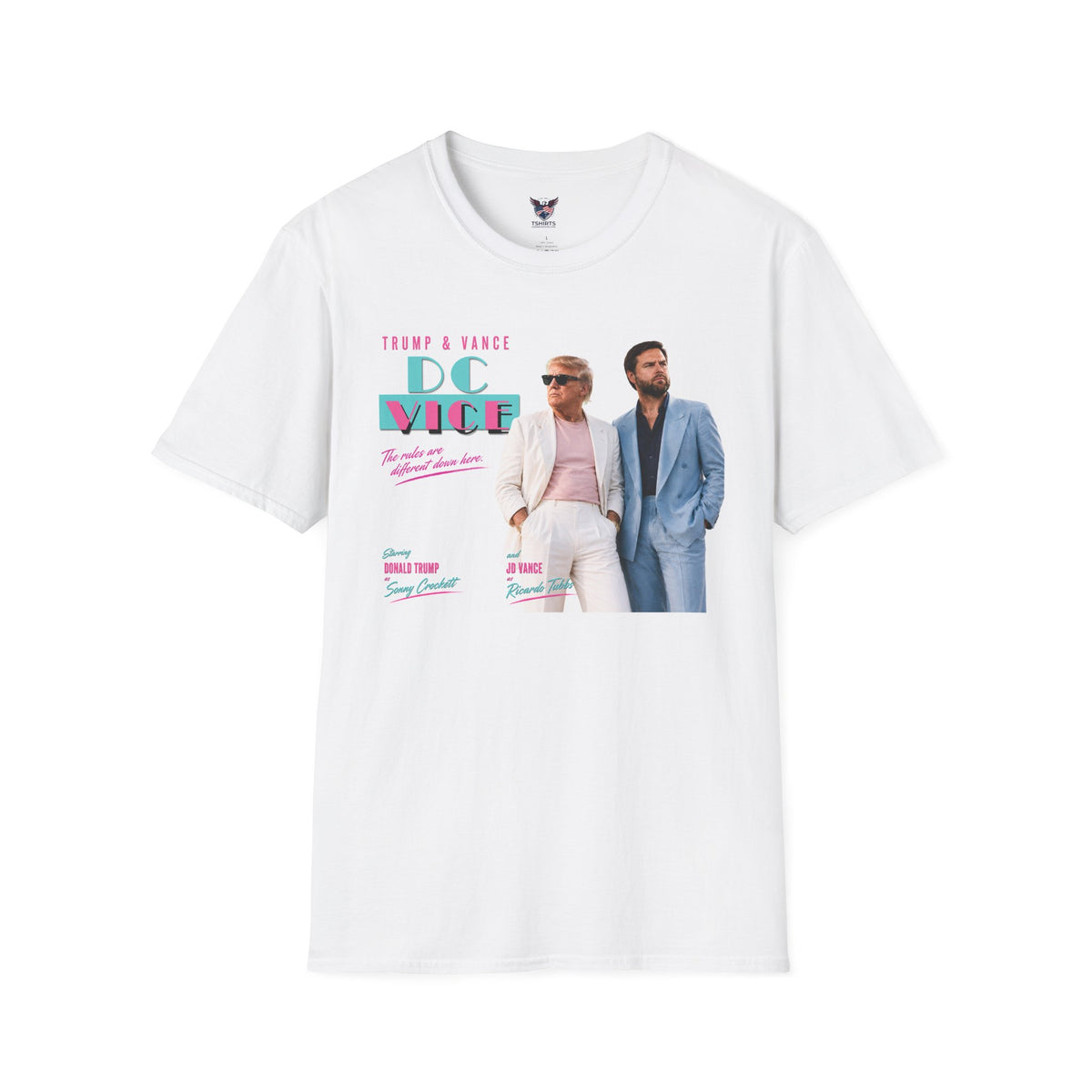 T-Shirt — "DC Vice" Trump & Vance Retro Miami Movie Style Graphic Tee