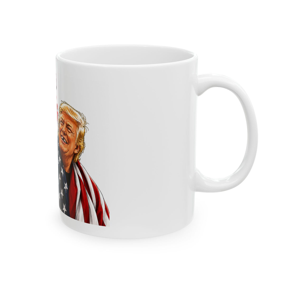 Trump Hockey Illustration Mug | Ceramic Coffee Cup 11oz 15oz