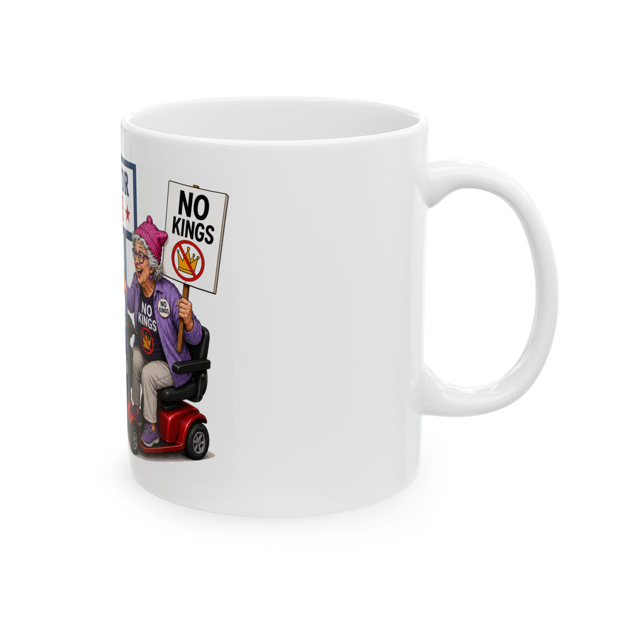 Paid Trump Protestor Pay Booth Mug | Political satire ceramic coffee cup