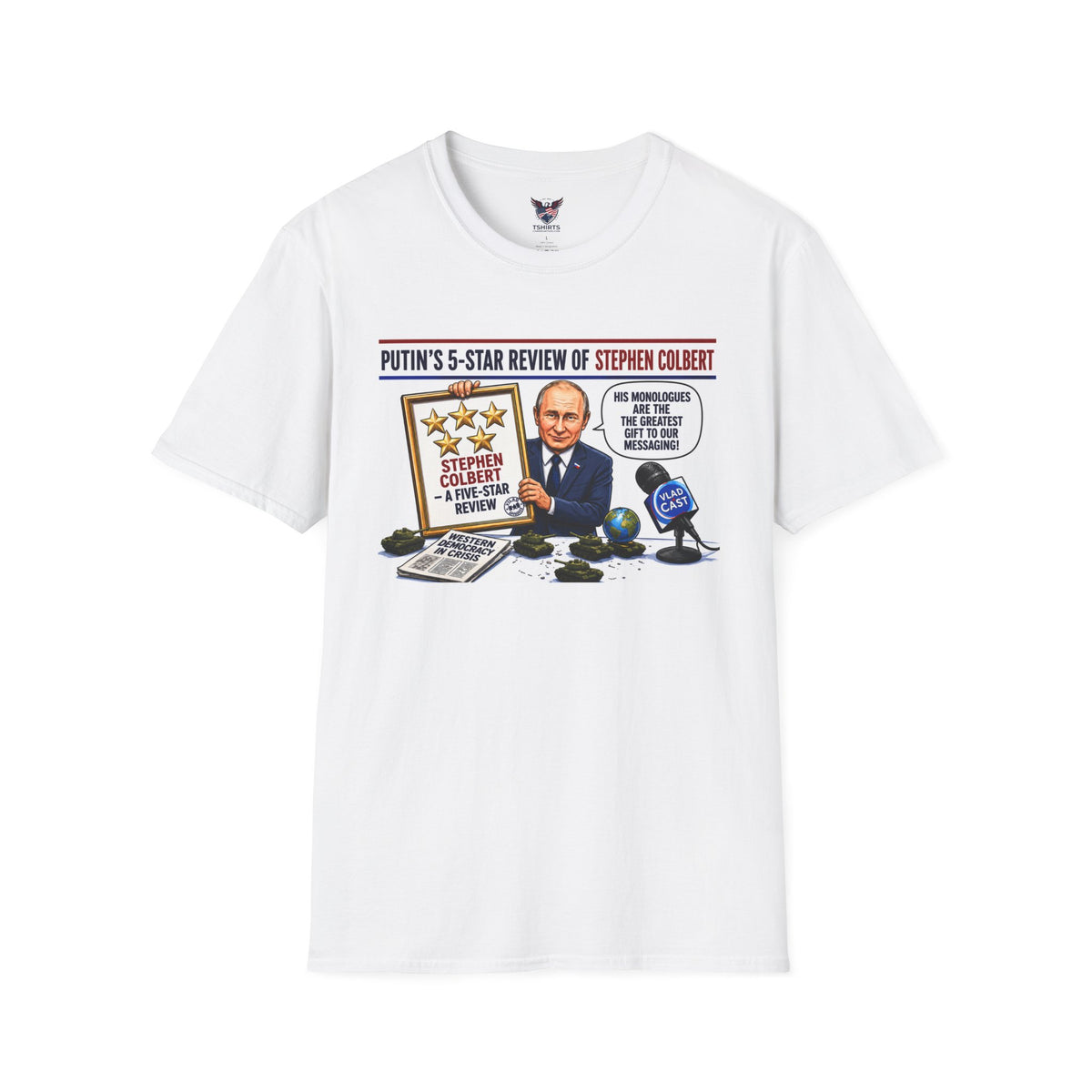 Putin's 5-Star Review Political Satire Conservative Graphic T-Shirt