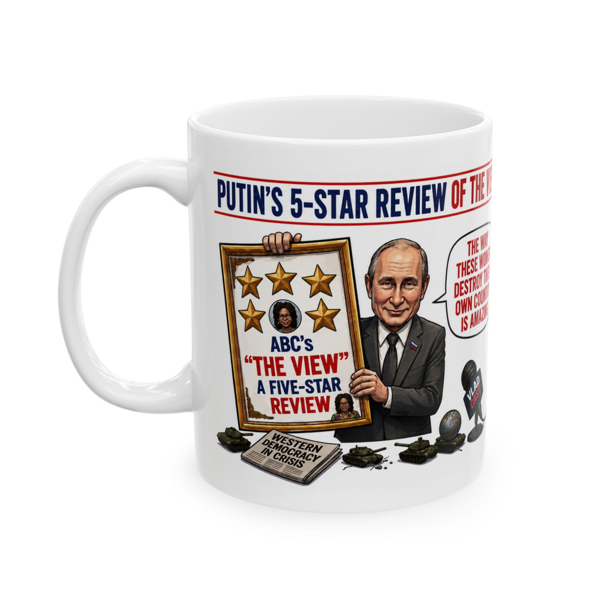 Putin's 5-Star Review of The View Parody Mug | Novelty Gift