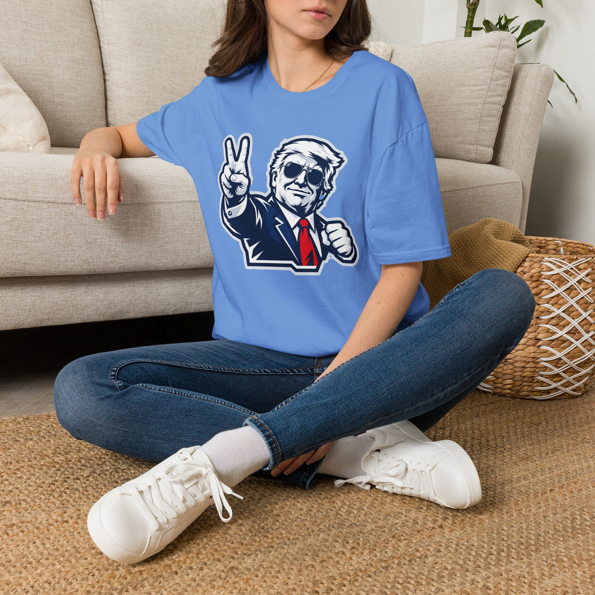 Vintage President Trump Peace Sign T-Shirt — Patriotic Trump Graphic Tee