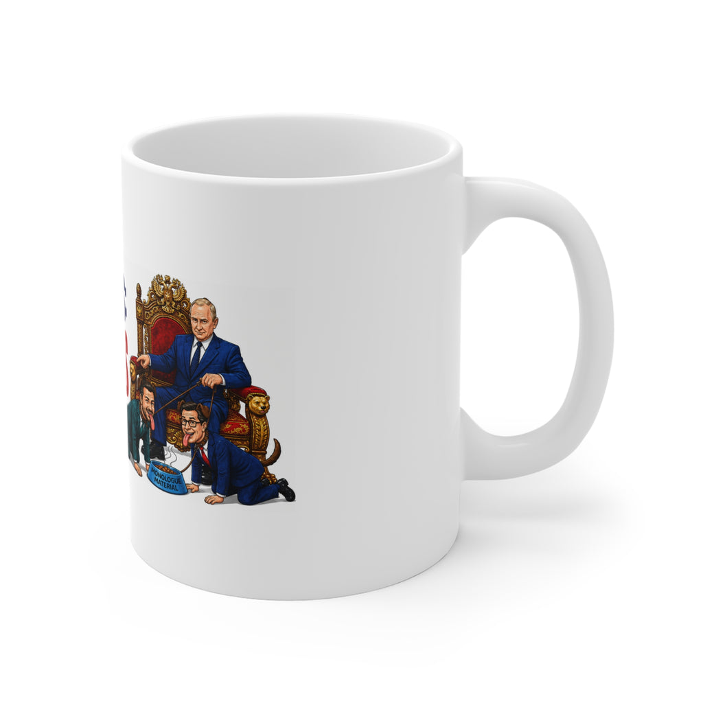 Late Night TV Hosts Putin's Lapdogs Funny Political Satire Coffee Mug – Sarcastic Novelty Ceramic Tea Cup & Gift