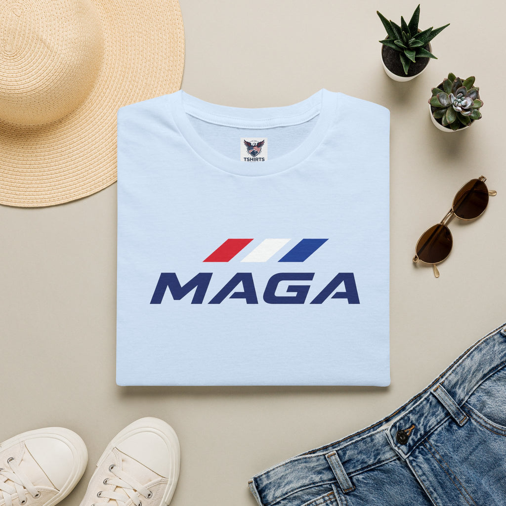 MAGA Patriotic T‑Shirt — Red White Blue Logo Tee - The Conservative Brand