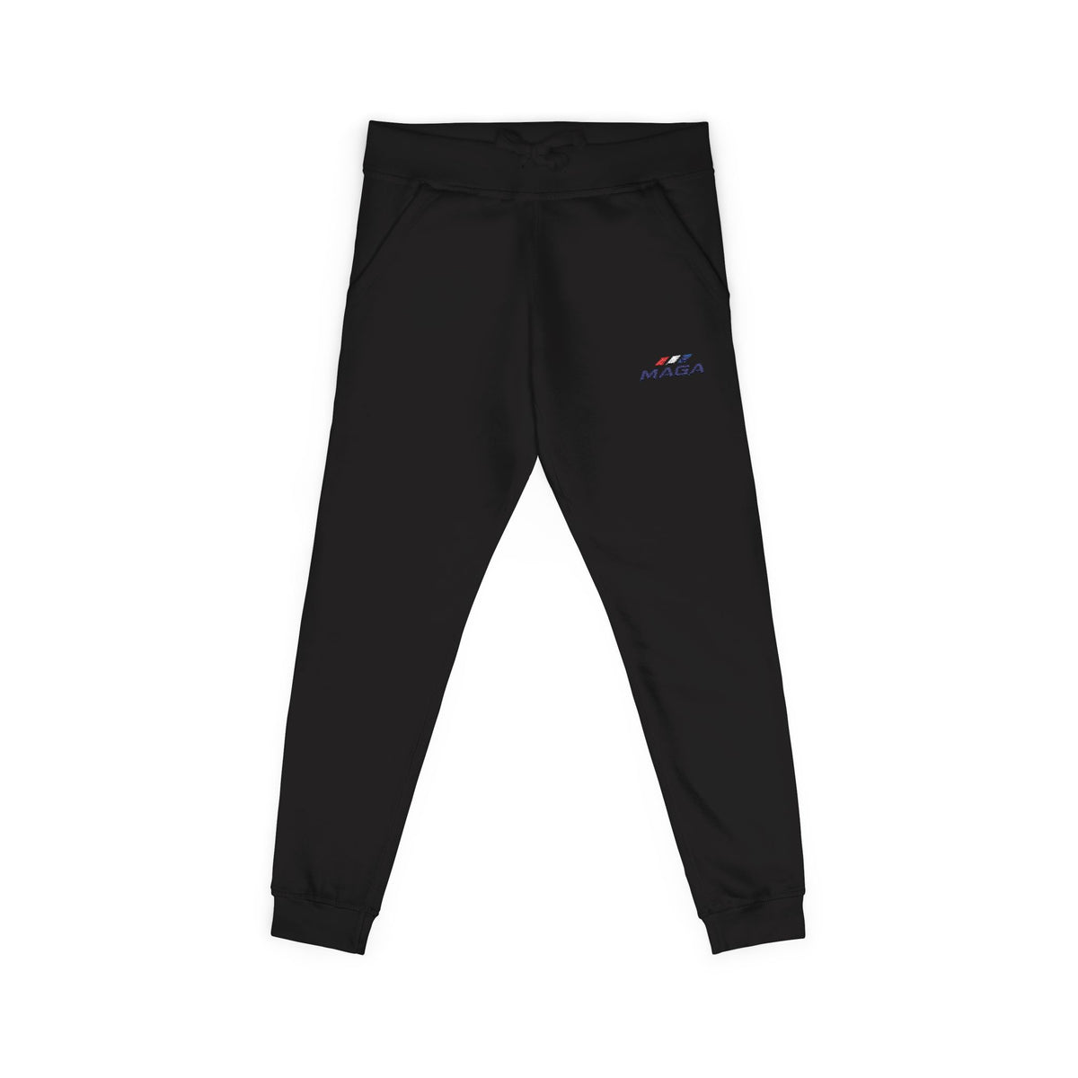 Embroidered 'MAGA' Fleece Sweatpants — The Conservative Brand - White Casual Joggers