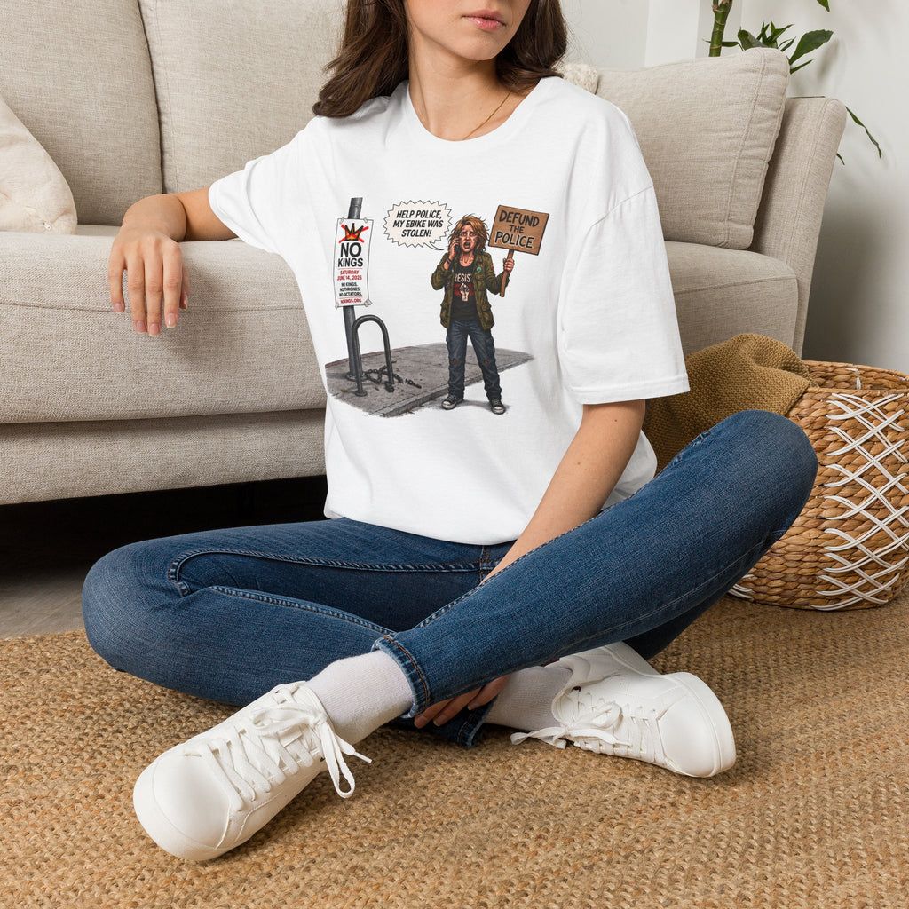 "Trump Patriot Shirt | America First T-Shirt | Conservative Republican Apparel | God Family Country Tee" | anti-woke tshirt | No Riding Sign with Punk Protester T-Shirt | Defund Police Illustration