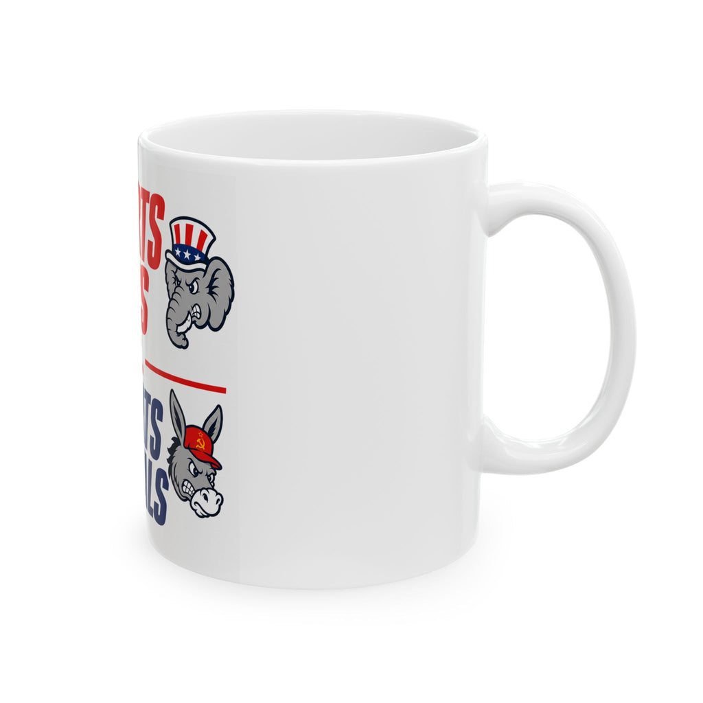 Supports Cops vs Supports Criminals Mug | Political Debate Ceramic Mug