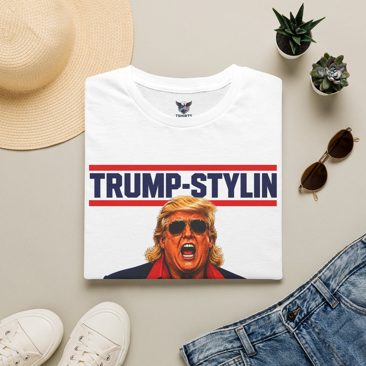 Political Tee – "TRUMP-STYLIN" Graphic Shirt