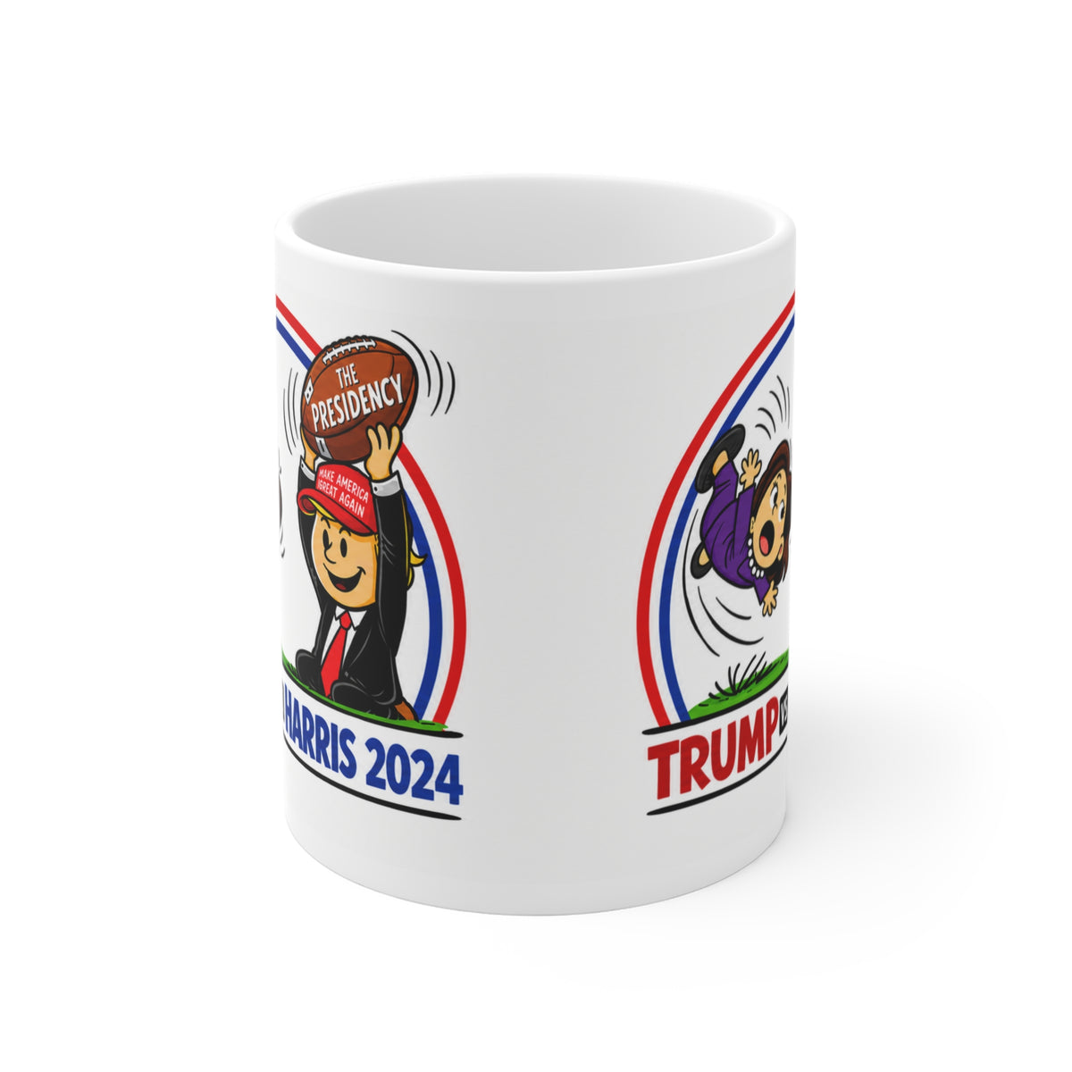 Trump vs Harris 2024 Funny Political Coffee Mug | Satire Gift