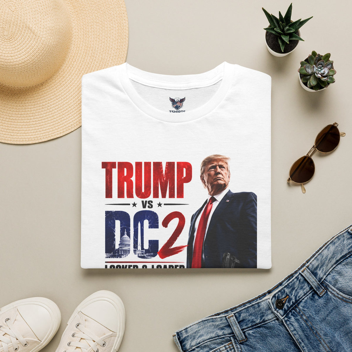 Trump vs DC 2 Political T-Shirt — Trump Leader & Loader Campaign Tee