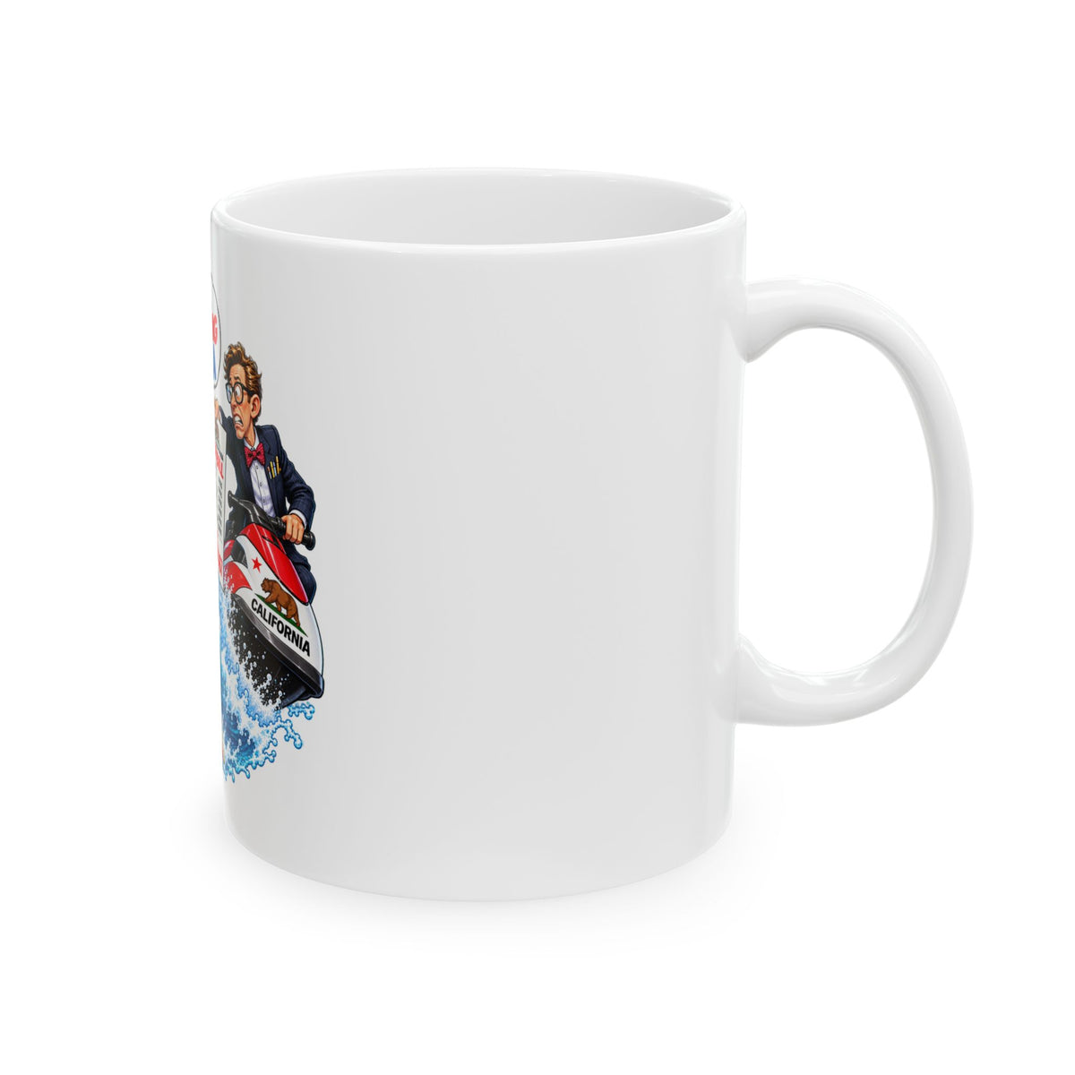 Moving to Florida SurferMug — "Dude, I’m Moving to Fla" Funny California Tax Escape Coffee Cup (11oz/15oz)