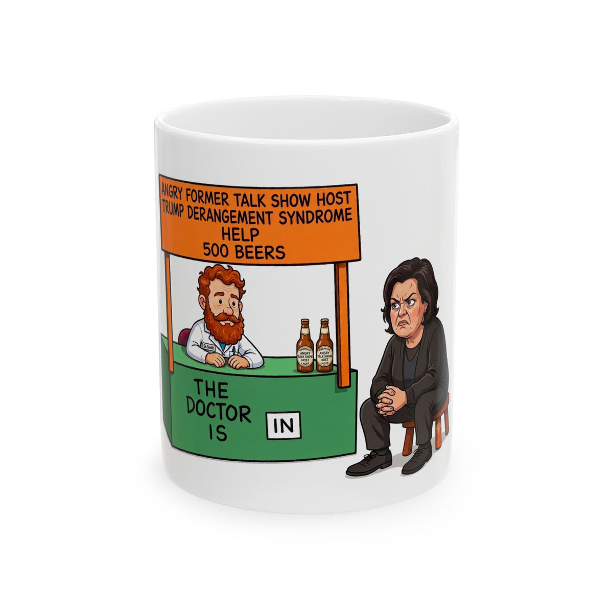 Angry Rosie Satirical Talk Show Cartoon Mug | Ceramic Coffee Cup