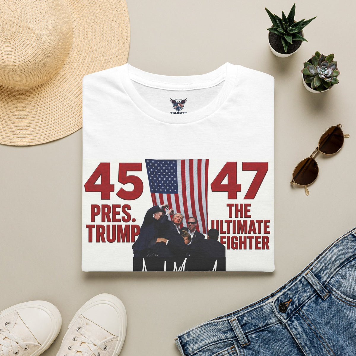 45/47 Pres. Trump "The Ultimate Fighter" T-Shirt — Patriotic Political Tee