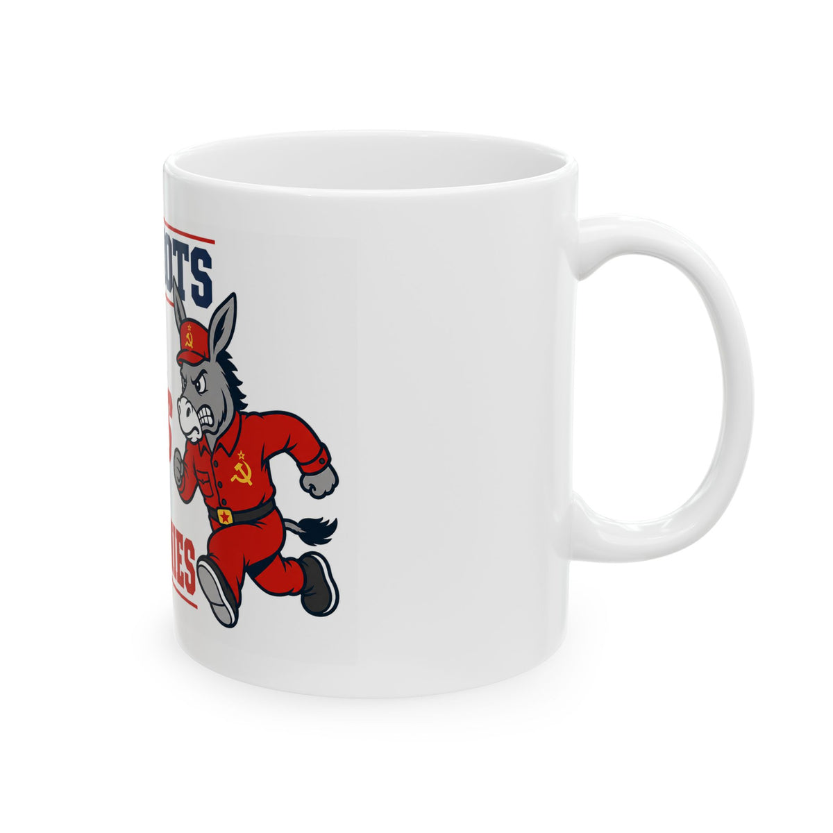 Patriots vs Commies Mug | Political Cartoon Coffee Mug