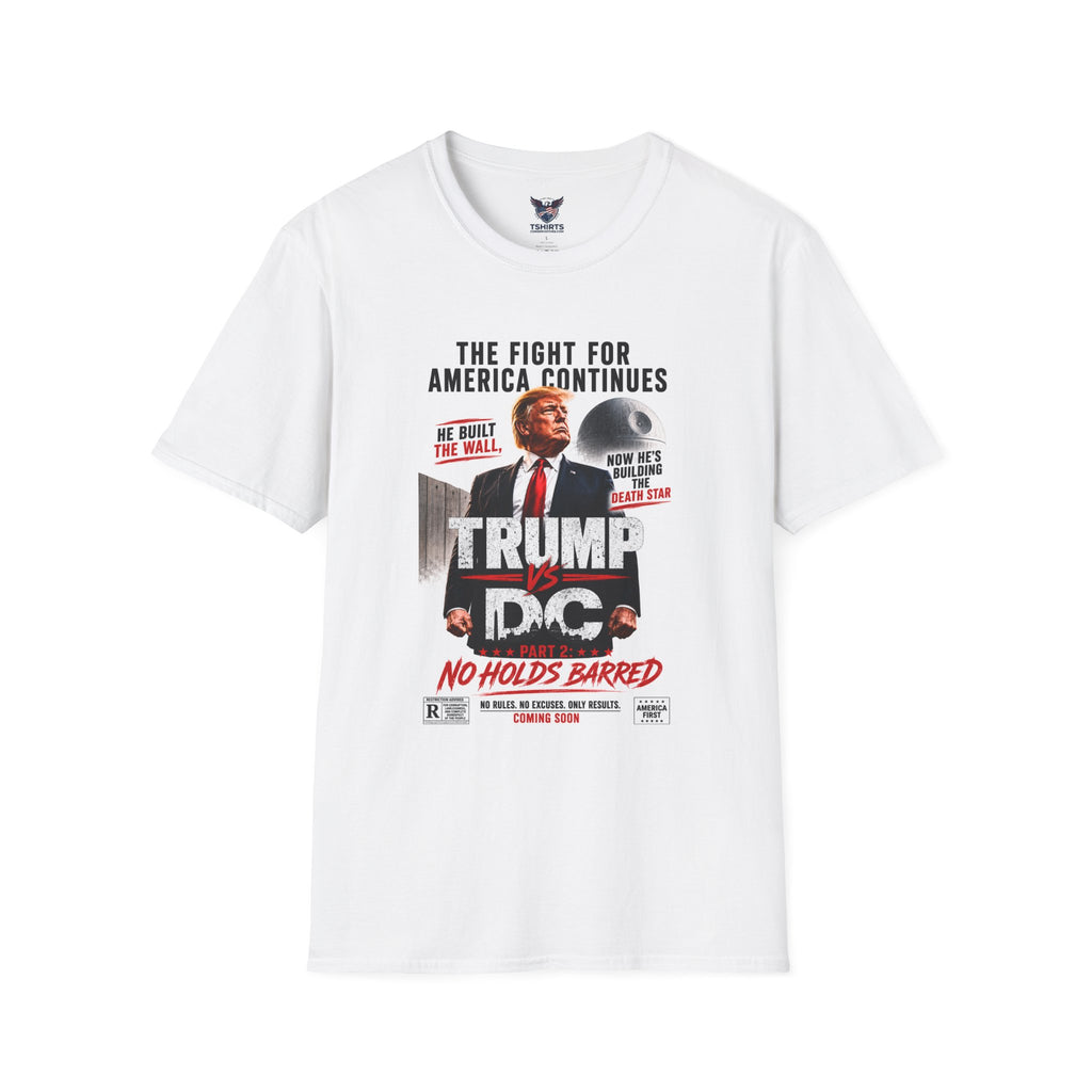 Political T‑Shirt — “The Fight for America Continues” Trump Design