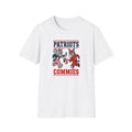 Patriots vs Commies Heisman T-Shirt | Political Cartoon Rivalry Tee