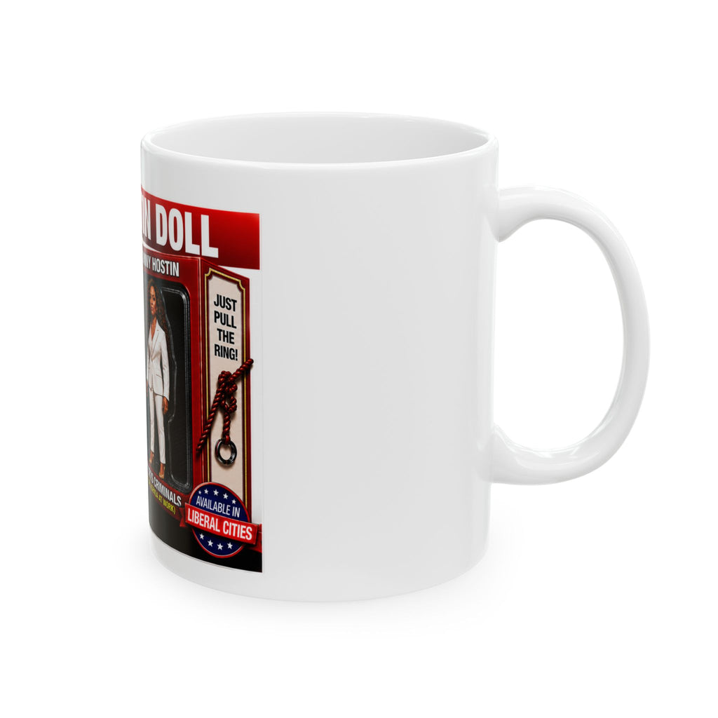 Ceramic Mug — 'Sunny Hostin' Doll Satire Political Novelty Coffee Cup (11oz/15oz)