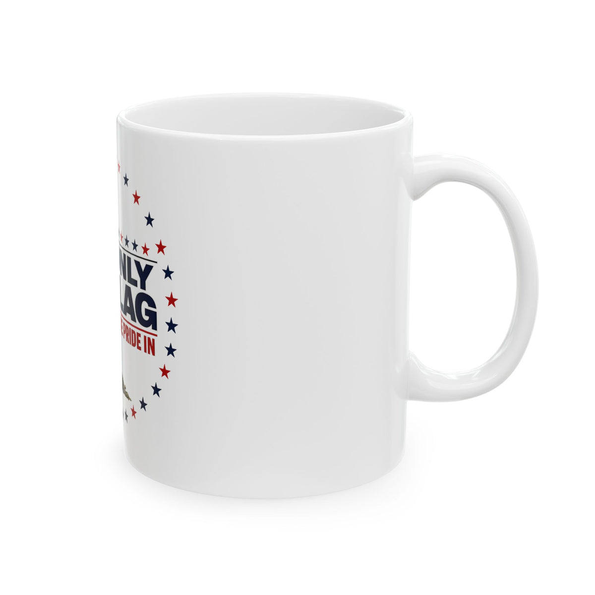Only Flag I Take Pride In Mug | American flag military Iwo Jima design