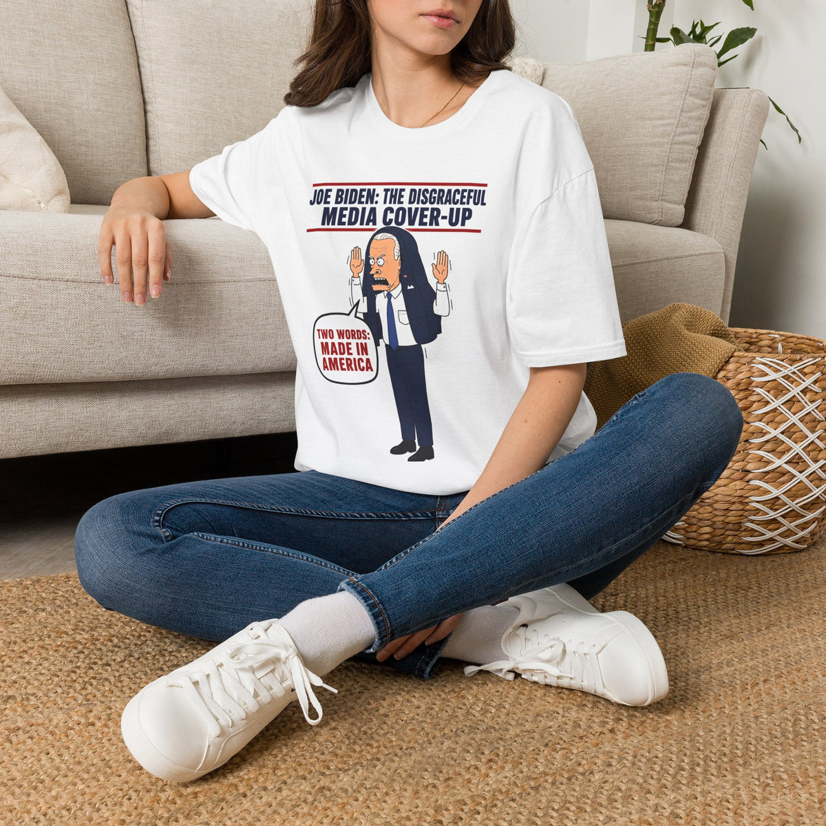 Political Protest T-Shirt — "Joe Biden: The Disgraceful Media Cover-Up" Design