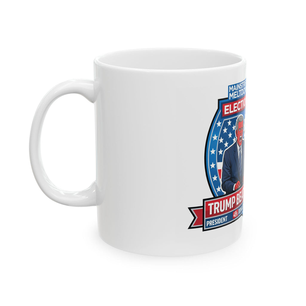 Election Night 2016 Cartoon MSDNC Anchors Mug | Trump Beats Clinton