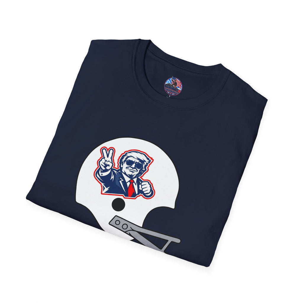 Maga Trump Football Helmet Graphic T-Shirt