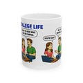 College Life Comic "In the Closet Republican" Mug | Illustrated campus conversation coffee mug