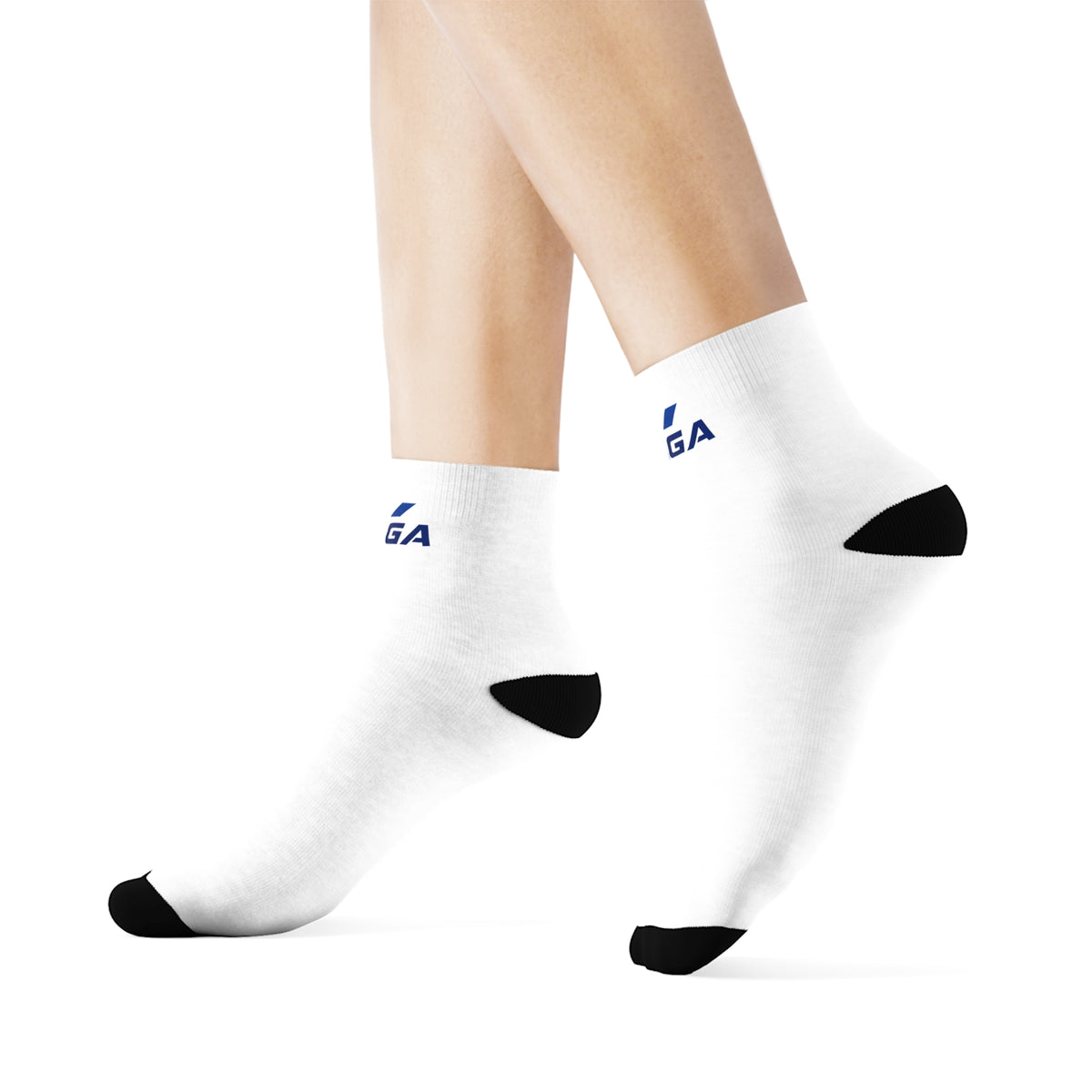 Crew Socks — Minimalist White Athletic Socks with Small 'MAGA' Accent - The Conservative Brand