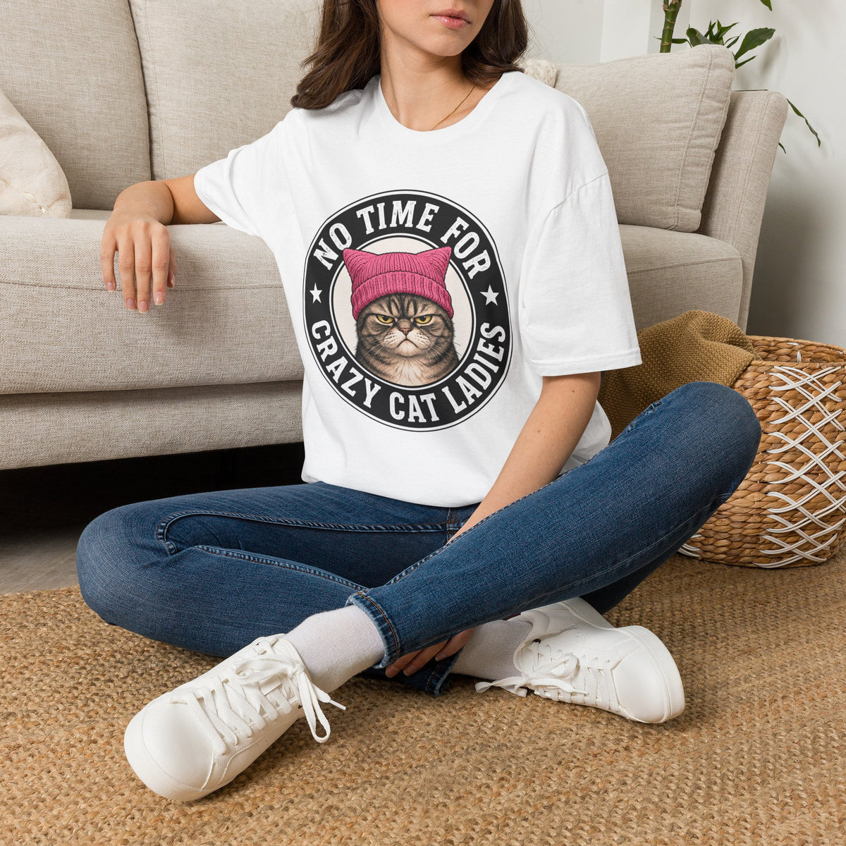 "Trump Patriot Shirt | America First T-Shirt | Conservative Republican Apparel | God Family Country Tee" | anti-woke tshirt | No Time For Crazy Cat Ladies T-Shirt | Cat Face with Pink Beanie, Vintage...