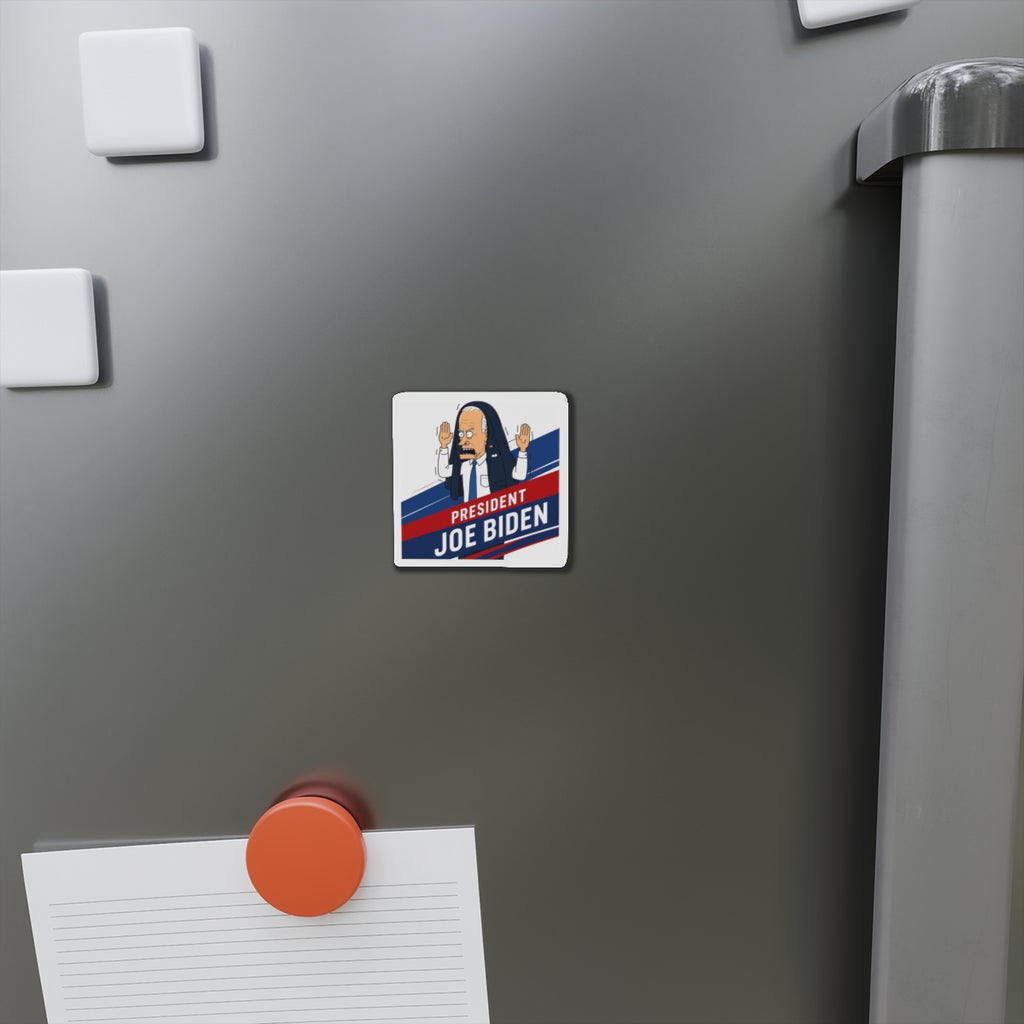 President Joe Biden cartoon magnet | Die-Cut Magnet
