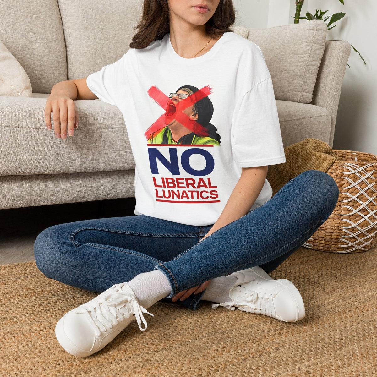 T-Shirt — “NO Liberal Lunatics” Graphic Protest Tee