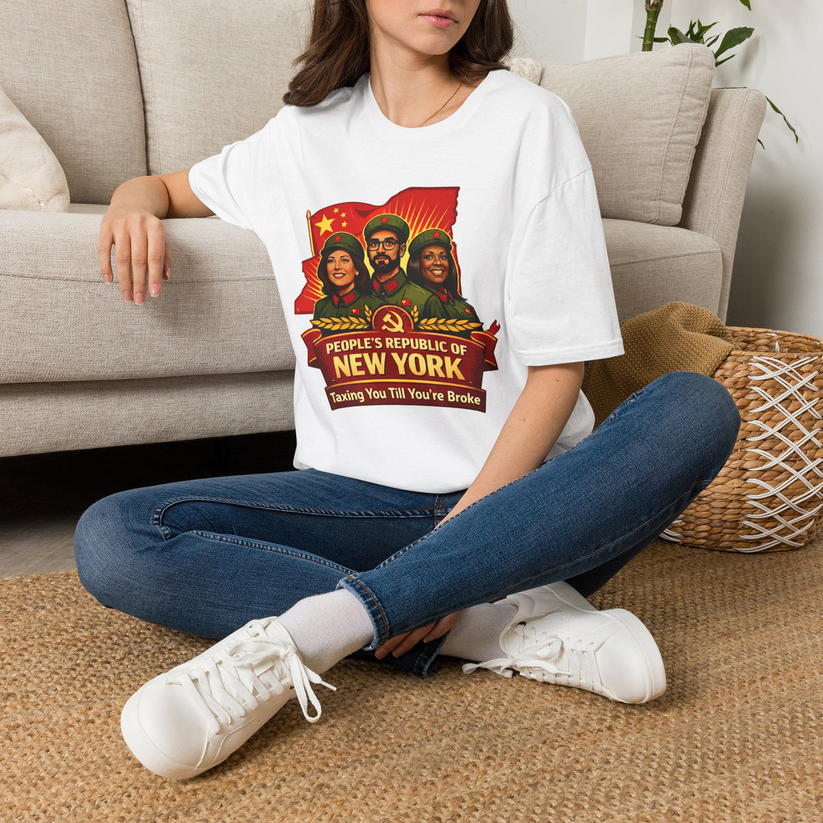 People's Republic of New York T-Shirt — Retro Propaganda Style Political Tee