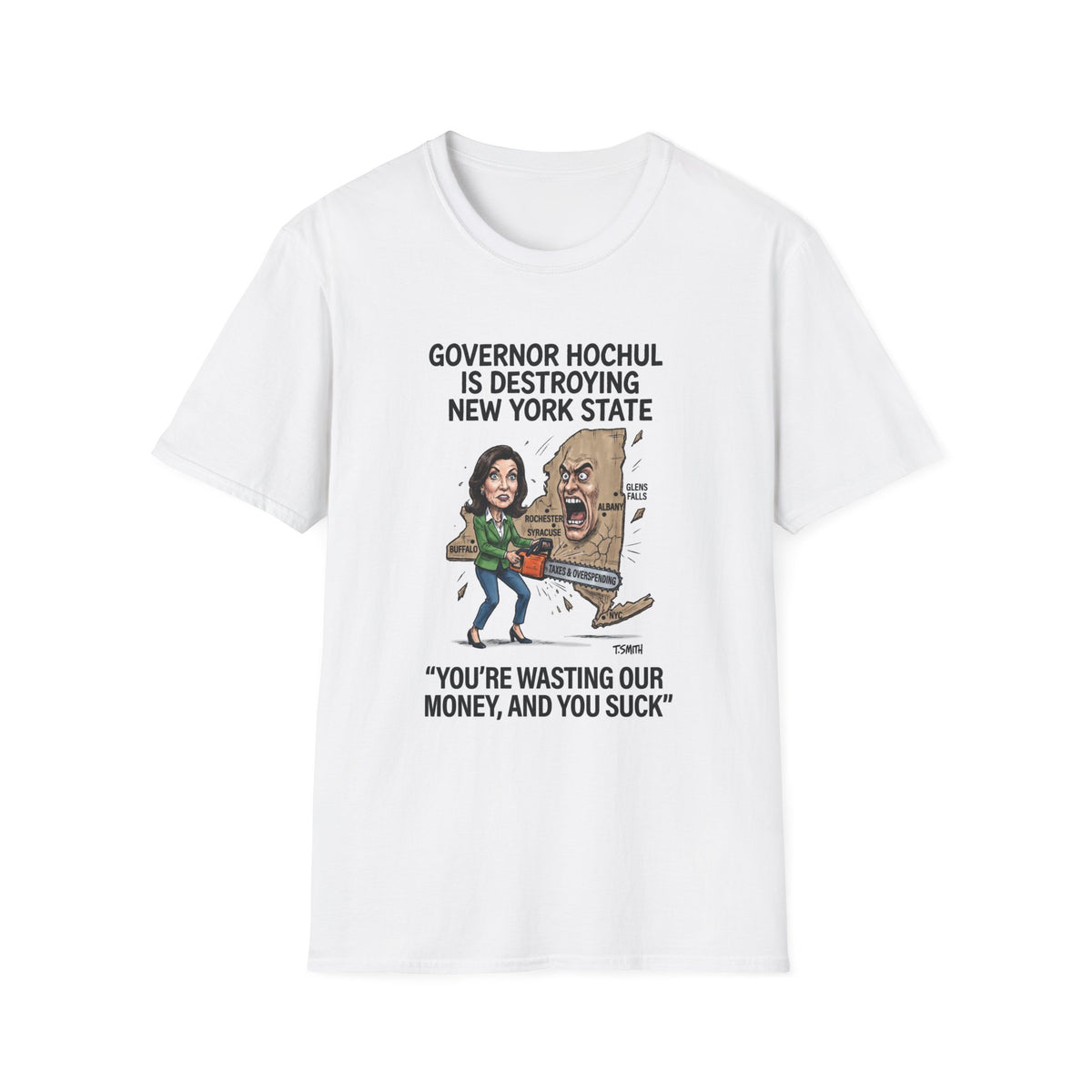 Governor Hochul Caricature T-Shirt | Political Satire Tee