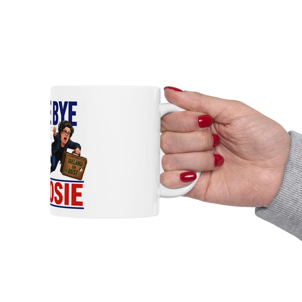 Bye Bye Rosie Political Coffee Mug — Trump Cartoon Goodbye Gift (11oz & 15oz)