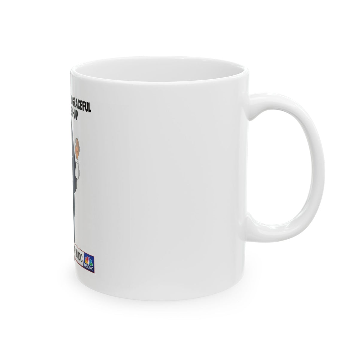 FAKE NEWS BIDEN COVERAGE Funny Political Cartoon Ceramic Mug - 'Biden Speech' Satire