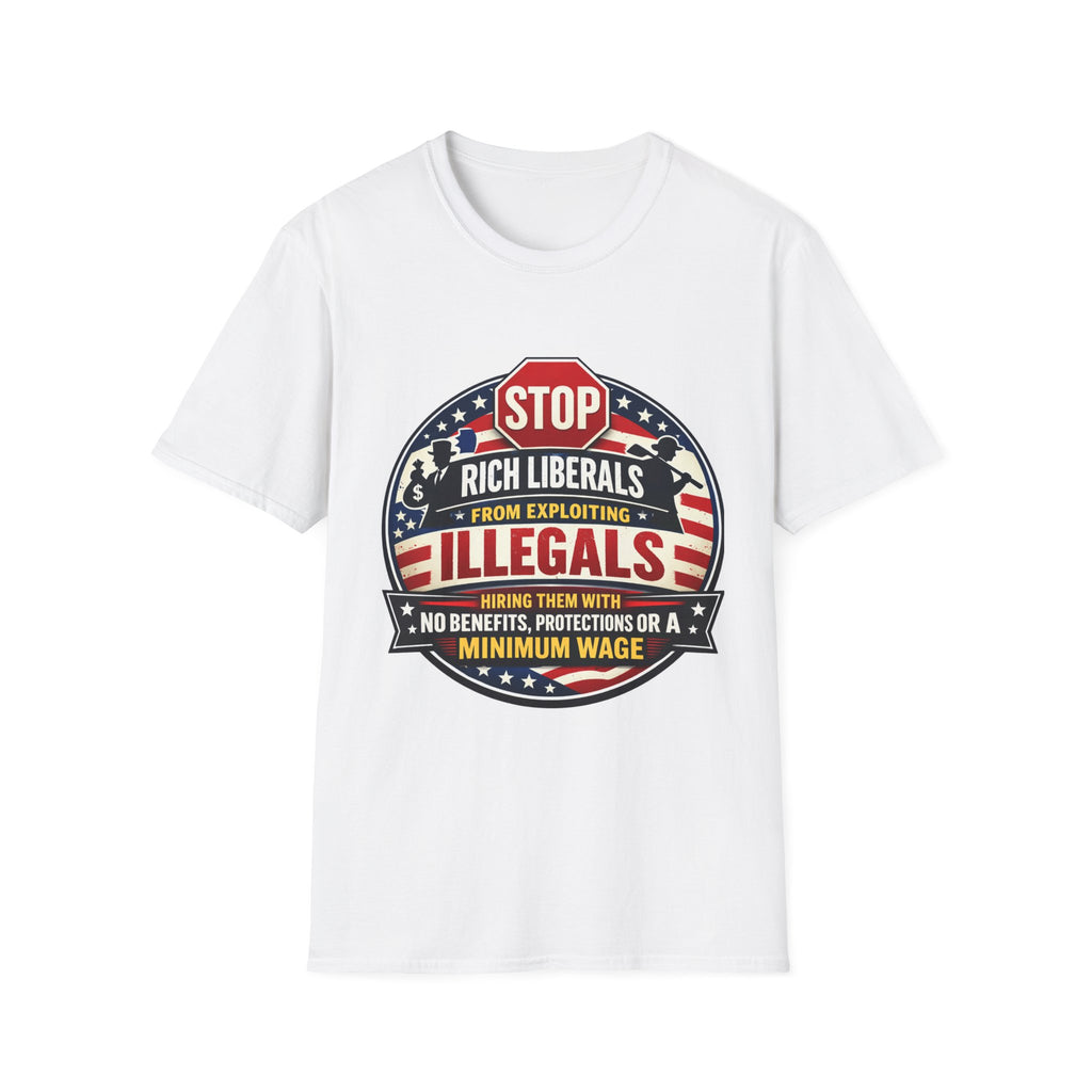"Trump Patriot Shirt | America First T-Shirt | Conservative Republican Apparel | God Family Country Tee" | anti-woke tshirt | Unisex Softstyle T-Shirt