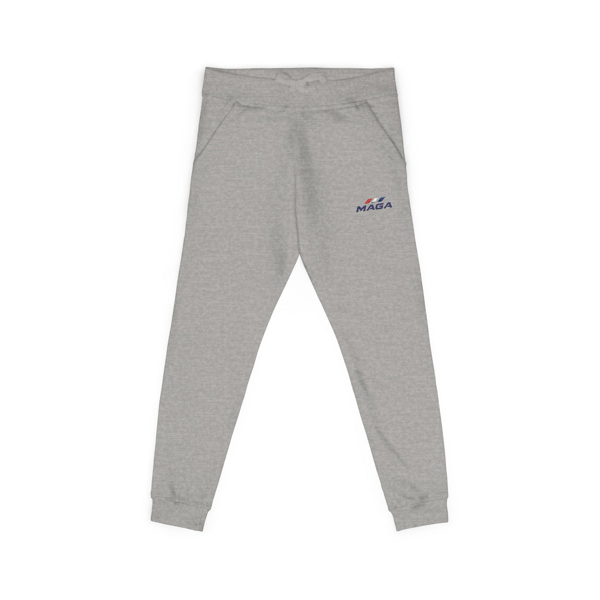 Embroidered 'MAGA' Fleece Sweatpants — The Conservative Brand - White Casual Joggers