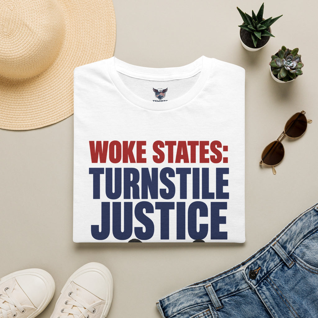 "Trump Patriot Shirt | America First T-Shirt | Conservative Republican Apparel | God Family Country Tee" | Woke States Love Criminals T-Shirt |
