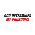 God Determines My Pronouns Car Magnet | Religious Statement Magnet