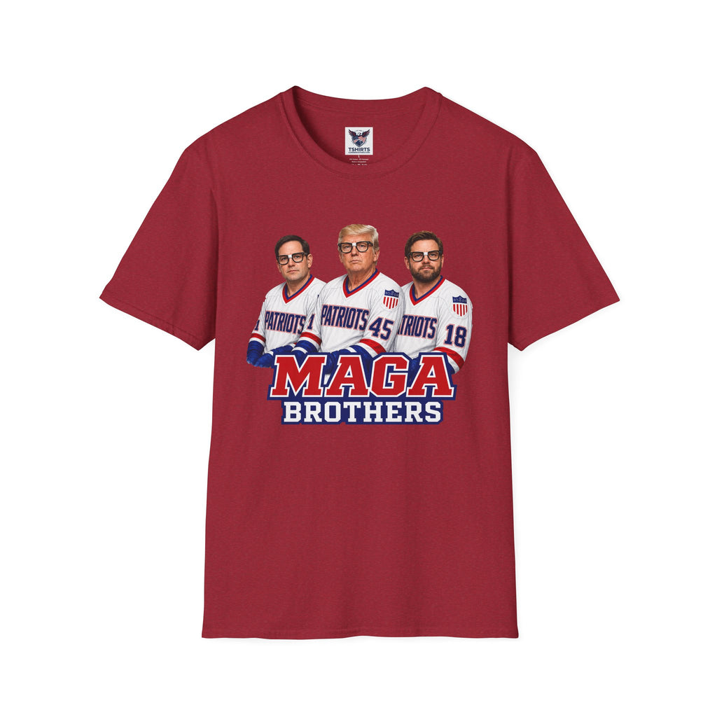 MAGA Brothers T-Shirt — Rubio, Trump, Vance Hanson Brothers Patriotic Hockey Jersey Graphic Tee