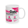 WOKEDATE  — Mock the Crazy Woke Funny Dating App Parody Ceramic Coffee Cup (11oz/15oz)