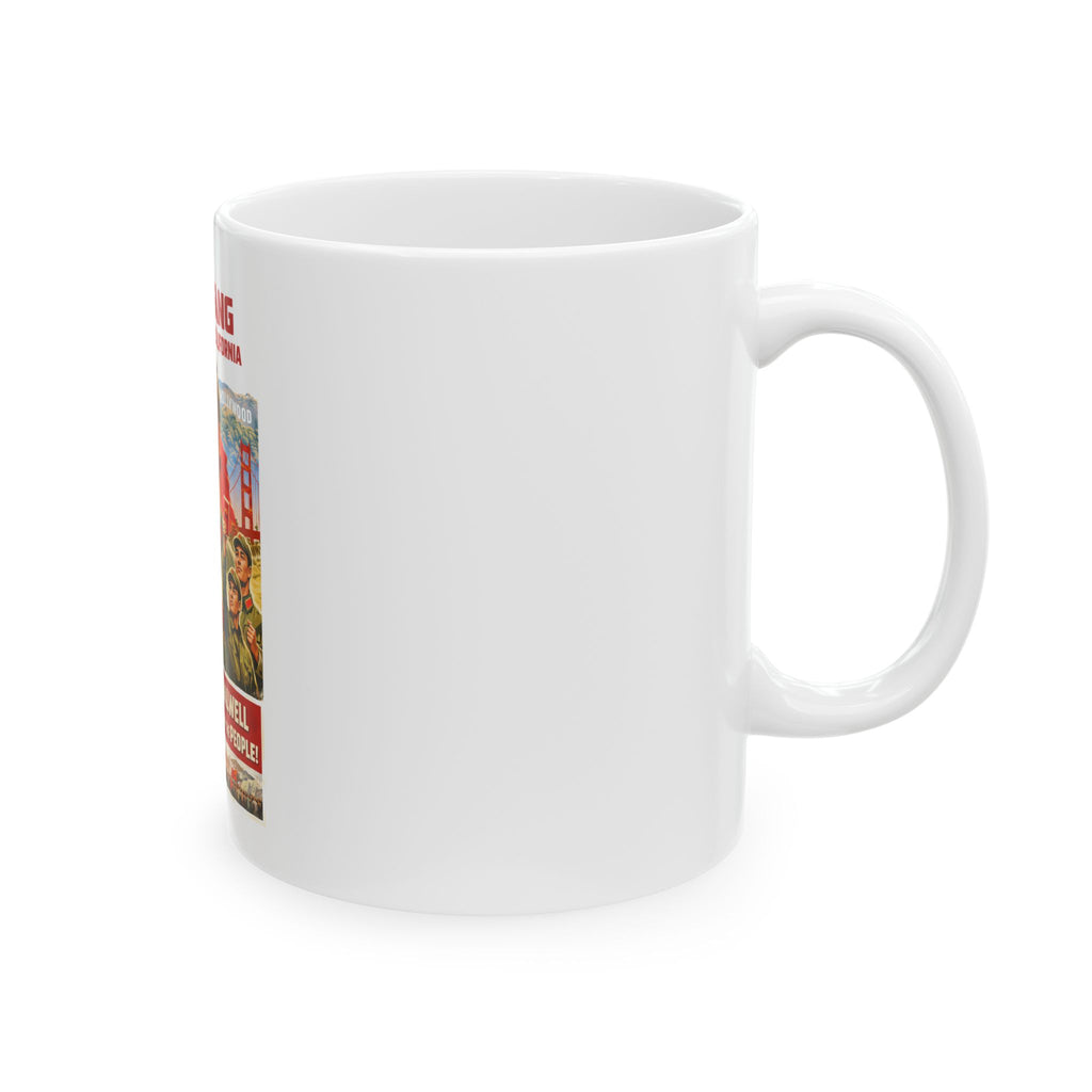 Eric Swalwell Fang Fang Political Poster Ceramic Mug