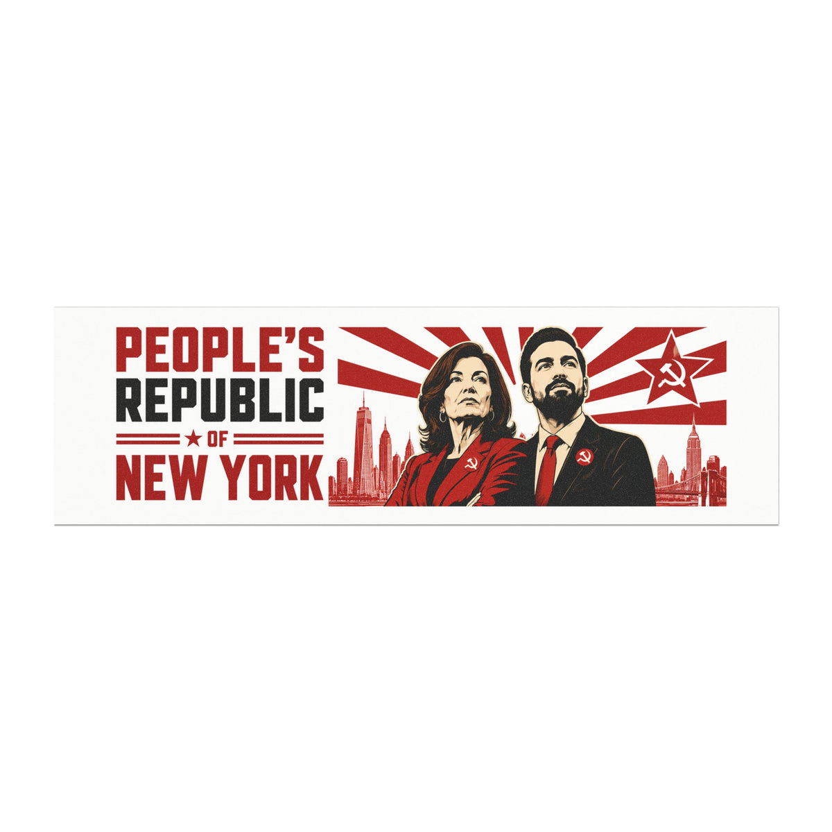 Political Satire New York Car Magnet | Hochul and Mamdani